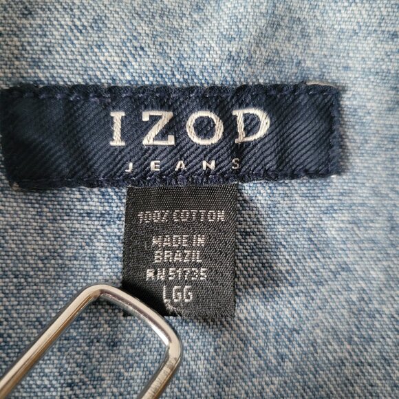 IZOD Jeans Vintage Women’s L, 100% Cotton Classic Denim Jean Jacket, Like New - Picture 7 of 10